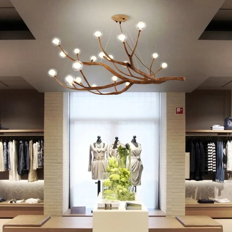 Afralia™ Magic Bean LED Chandelier: Modern Branch Art Molecular Lights for Living and Bedroom