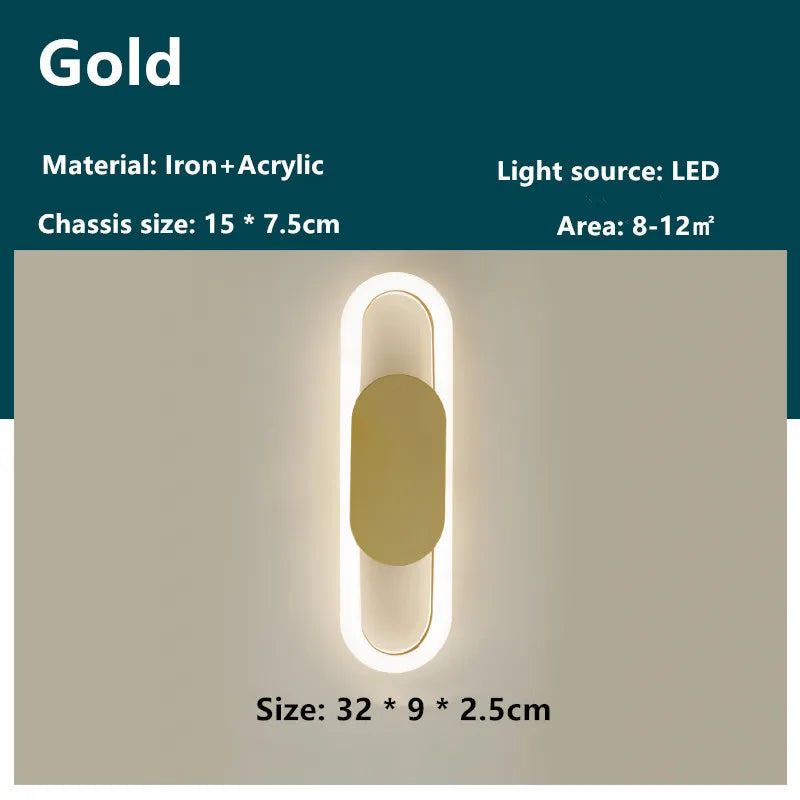 Afralia™ LED Wall Light: Modern, Creative & Nordic Style for Bedroom, Corridor & Background Walls