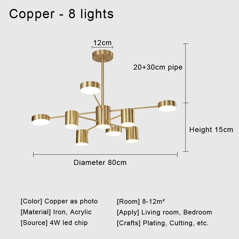 Afralia™ Modern LED Ceiling Chandelier for Living Room Home Decor