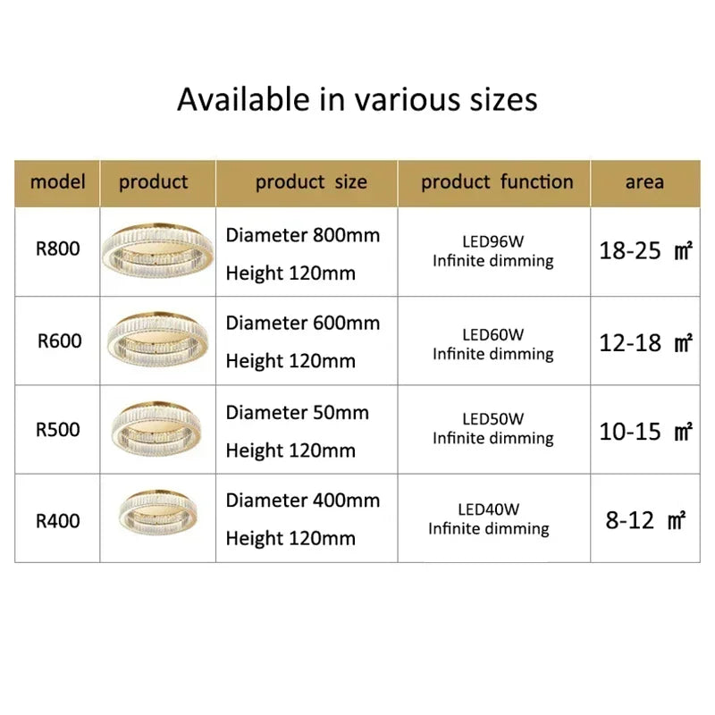 Afralia™ Crystal LED Ceiling Chandelier – Modern Home Décor Lighting for Living Room, Bedroom