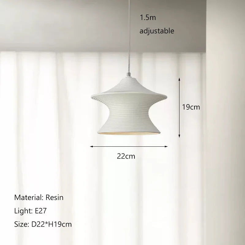 Afralia™ Wabi Sabi Cream Wind Chandelier: Minimalist LED Pendant Light for Home Decor