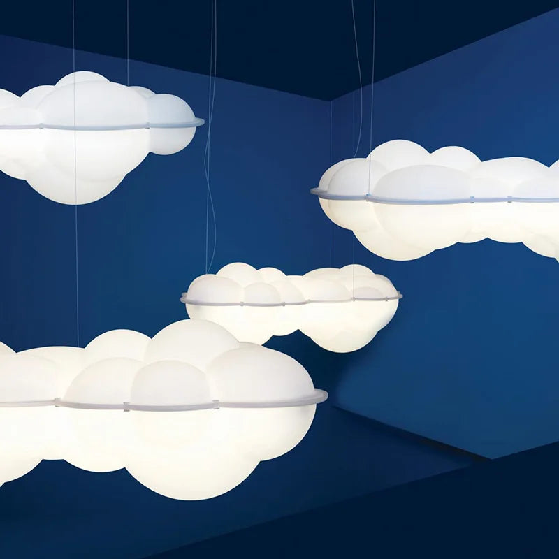Afralia™ LED Cloud Pendant Lamp for Living Room Bedroom Restaurant Shop Indoor – Milky Cloud Lamp