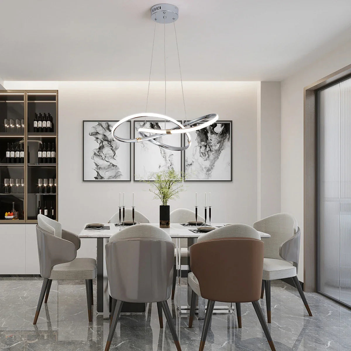 Afralia™ Nordic LED Chandelier: Modern Hanging Lights for Dinning, Bedroom, Kitchen, Shop, Home