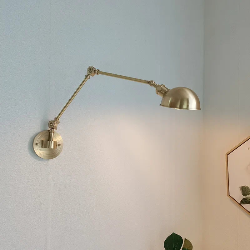 Afralia™ Copper LED Wall Light Fixtures | Rotate Up Down Bedroom Living Room Wandlamp