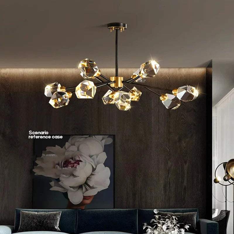 Afralia™ Luxury Crystal Chandelier for Living Room & Dining Room Lighting