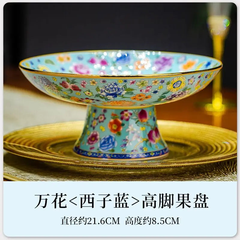 Afralia™ Ceramic Fruit Plate Large Capacity for Living Room Home Decor Refreshment