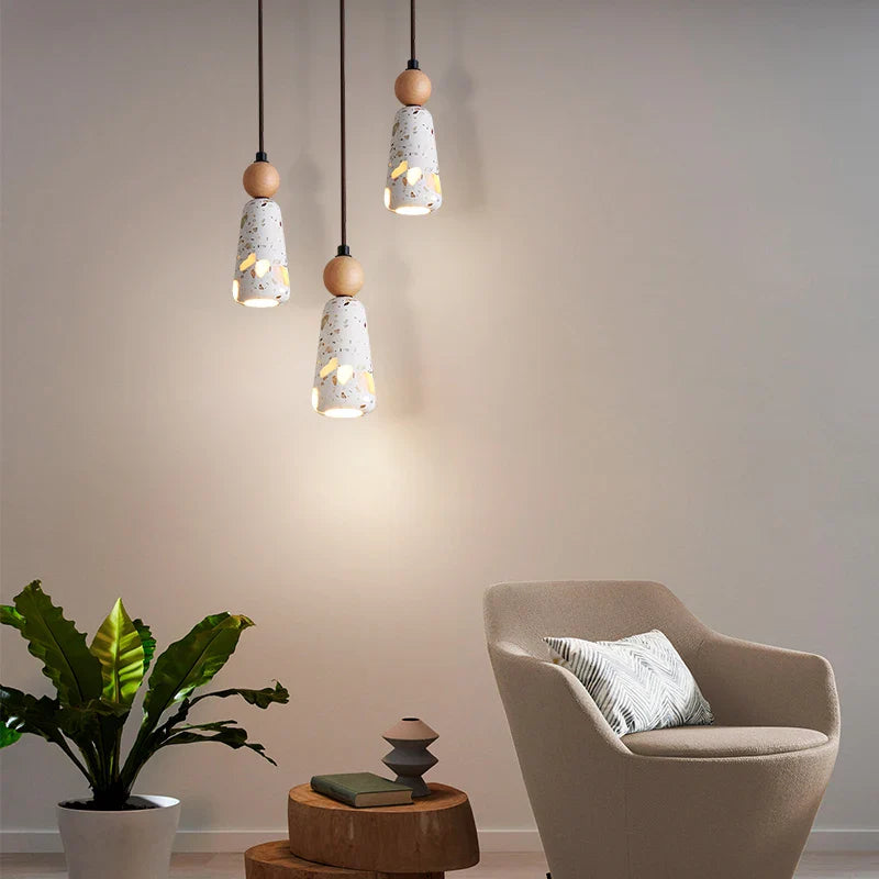 Afralia™ Wood Ball LED Pendant Lamp for Modern Living Spaces