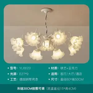 Afralia™ LED Flower Chandelier: French Retro Style for Bedroom, Living Room, Restaurant