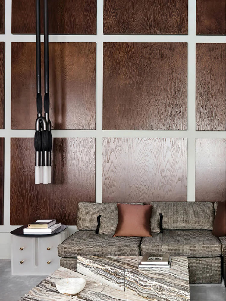 Afralia™ Vintage Horsehair Brass Pendant Light - Art Deco LED Ceiling Fixture