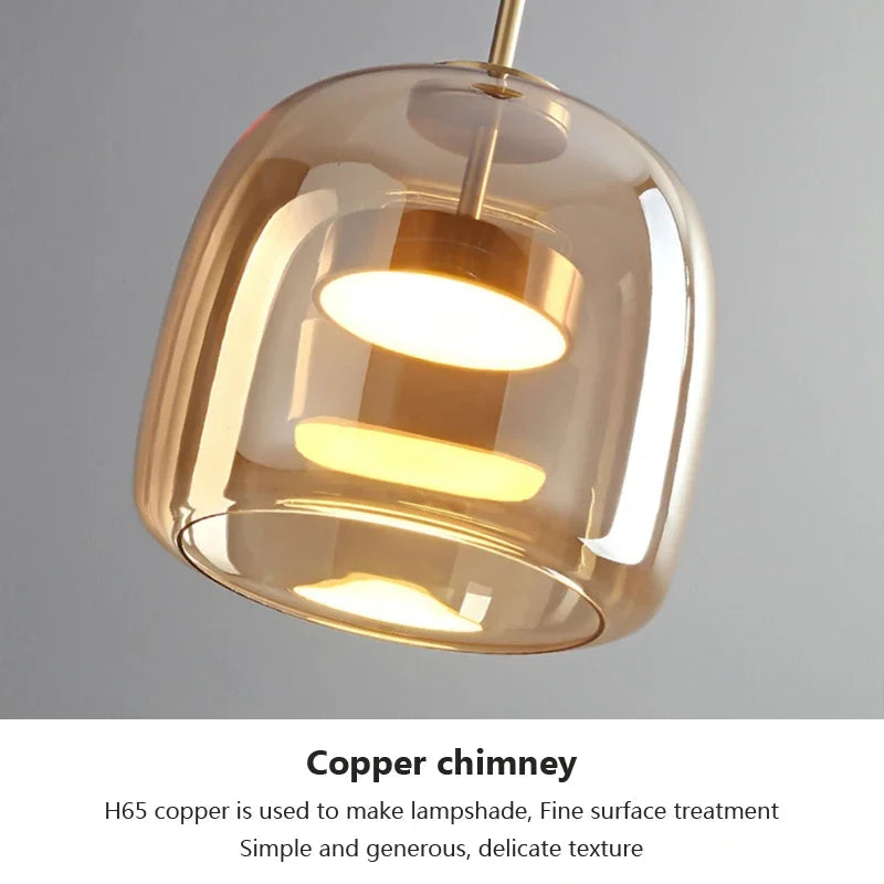 Afralia™ Nordic Glass Pendant Lights Luxury Chandeliers for Modern Restaurant Lighting