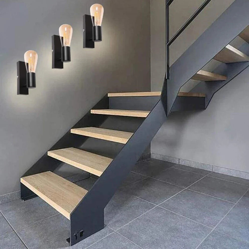 Afralia™ Nordic Retro E27 Wall Lamp Sconce for Bedroom and Living Room