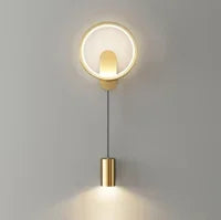 Afralia™ Modern Nordic LED Wall Sconce for Bedroom Decor - Black/Gold Wall Lamp