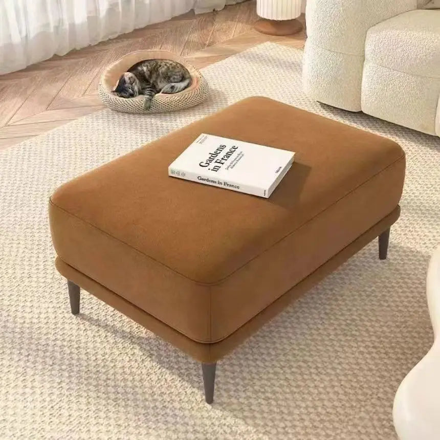 Afralia™ Nordic Square Sofa Stool: Luxury Bed End Stool for Simple Living Room