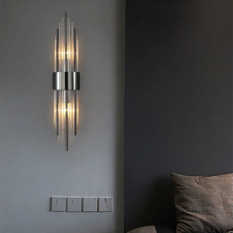 Afralia™ LED Crystal Wall Sconces Gold Luxury Wall Lamp for Living Room & Bedroom