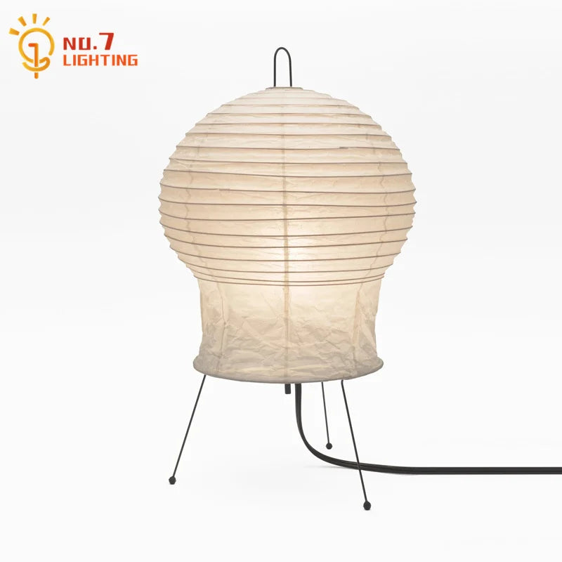 Afralia™ Noguchi Akari Table Lamp LED E27 Rice Paper Modern Light Fixtures