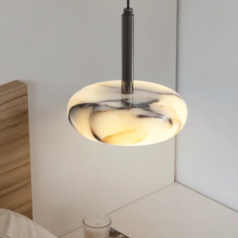 Marble Pendant Chandelier for Bedroom, Living, Dining Room - Afralia™ Luxe Hanging Light