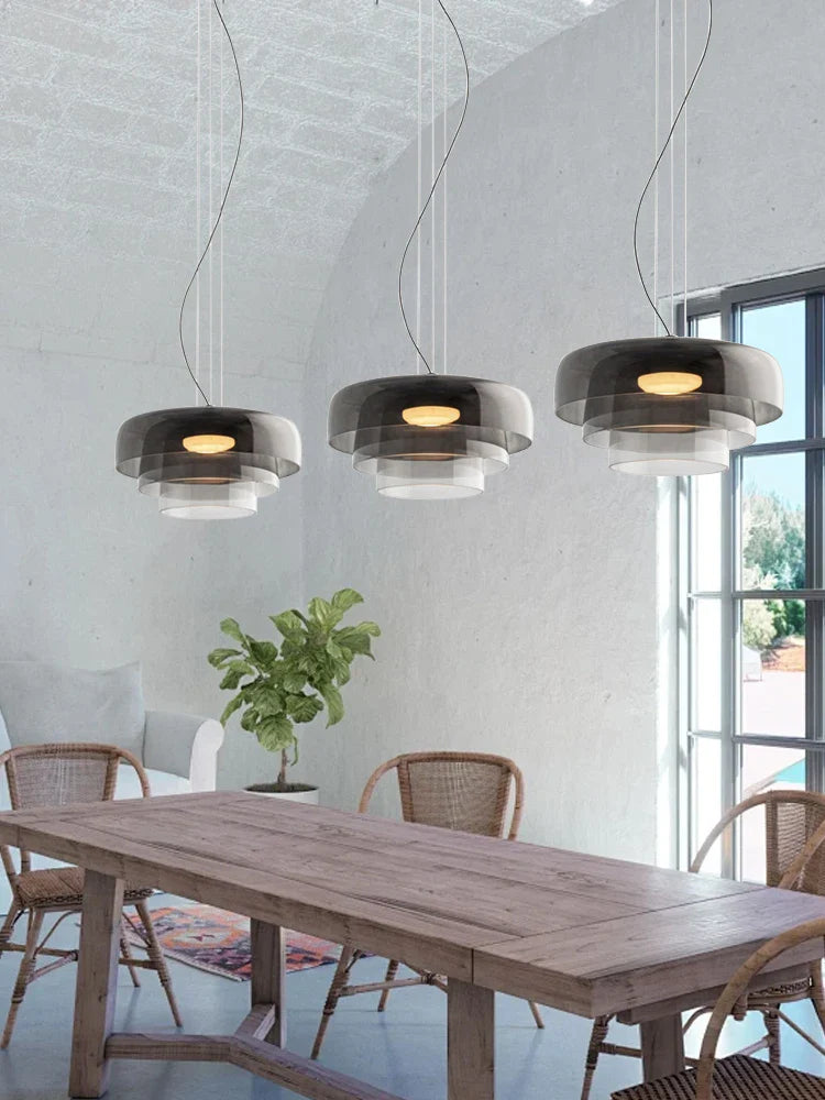 Afralia™ Nordic Glass Pendant Lights - Dimmable LED Ceiling Lamps for Dining Room