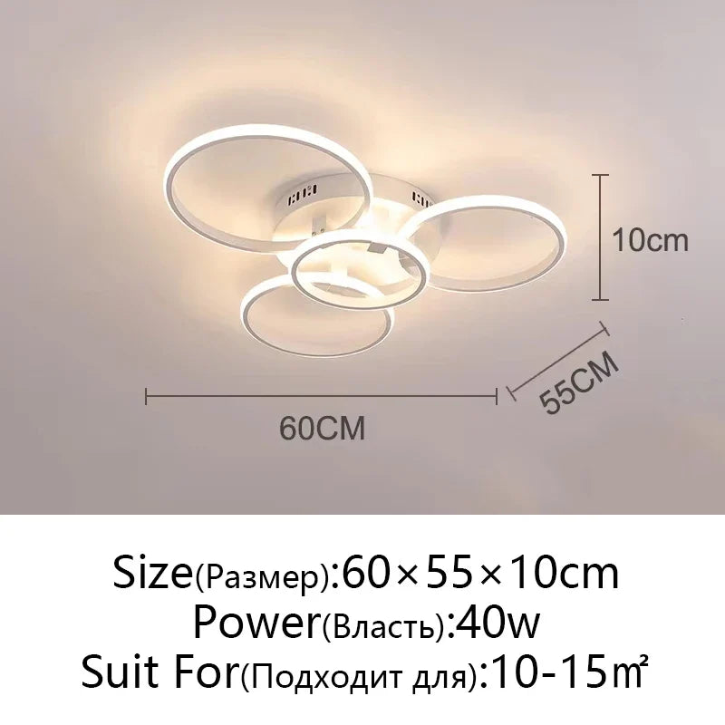 Afralia™ Modern LED Ceiling Chandelier in Gold & Black for Living Room, Bedroom, Study - Dimmable Indoor Lighting