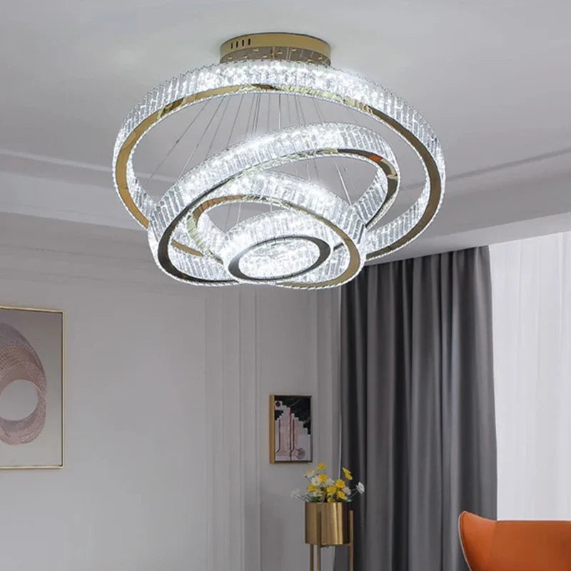 Afralia™ Crystal Chandelier: Luxury Pendant Lighting for Living Room, Staircase & Ceiling