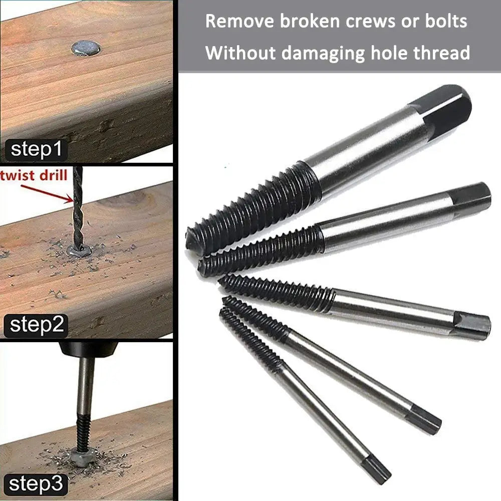 Afralia™ Bolt Extractor Kit: Broken Screw Remover & Drill Bits Set