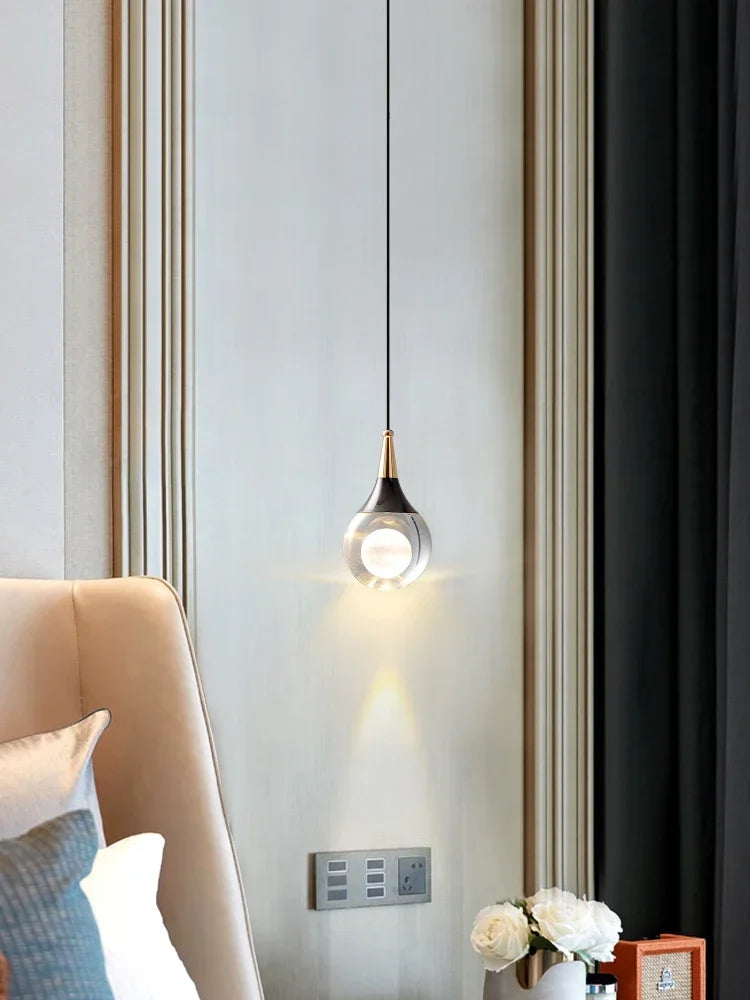 Afralia™ Crystal LED Ball Pendant Chandelier for Dining Room, Bedroom, Kitchen, and Restaurant decor