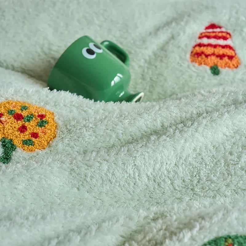 Afralia™ Full Matte Ant Velvet Winter Duvet Set Queen Bedding Warmth Fluffy Blanket