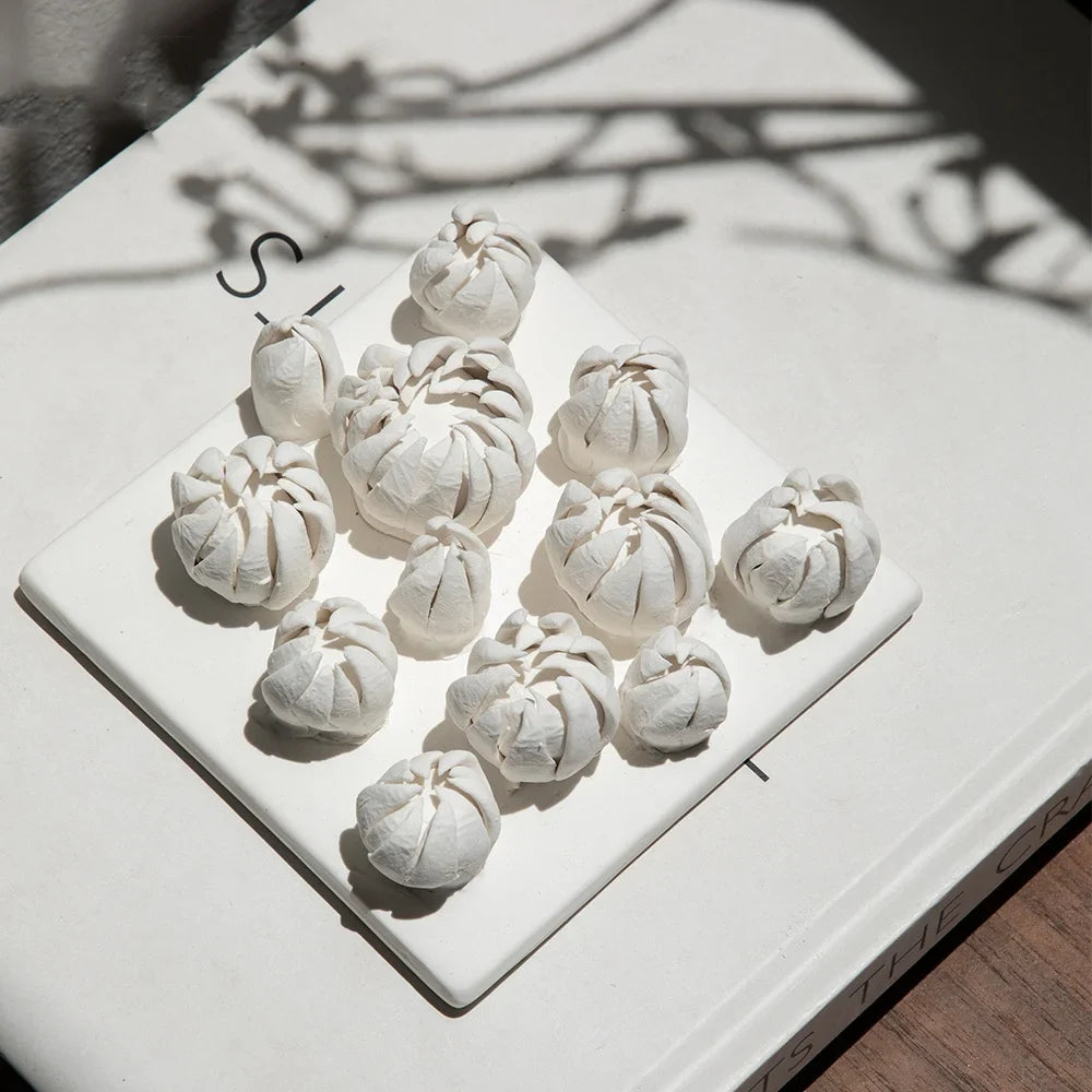 Afralia™ Bud Shape 3D Ceramic Wall Décor Pendant for Room Decoration