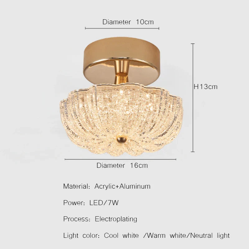 Afralia™ Gold LED Ceiling Light for Home Bedroom Living Room Kitchen Lighting Fixtures