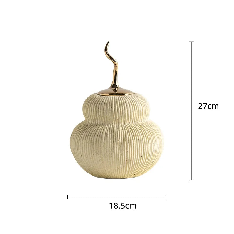 Afralia™ Ceramic Gourd Vase: Elegant Home Decor Accessory