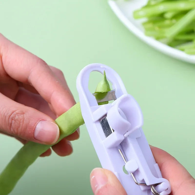 Afralia™ Bean Slicer Cutter Peeler Remover Kitchen Gadget Vegetable Fruit Stringer