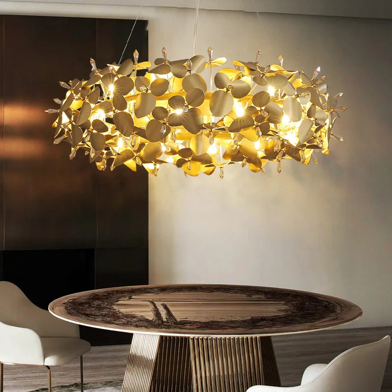 Afralia™ Firefly Crystal Ceiling Chandelier - Elegant Lighting Fixture for Home, Dining, or Hotel