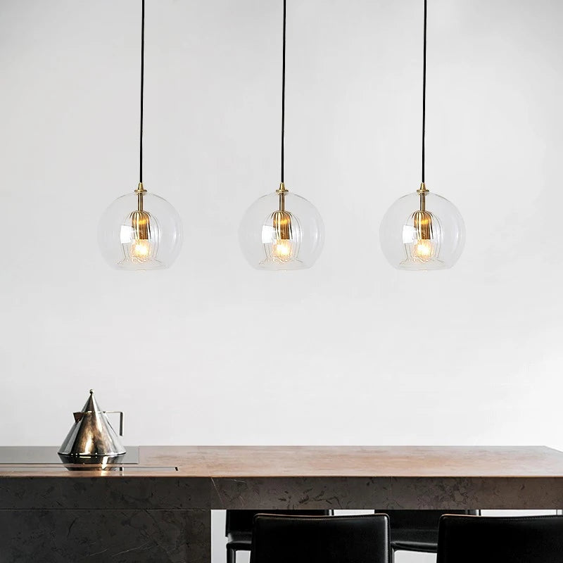 Afralia™ Modern Glass Pendant Lamp - Elegant Illumination for Living Spaces