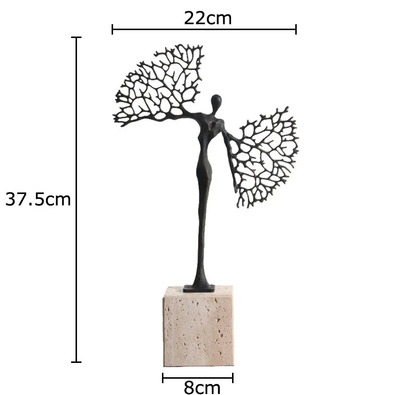 Afralia™ Abstract Character Marble Sculpture Room Decor