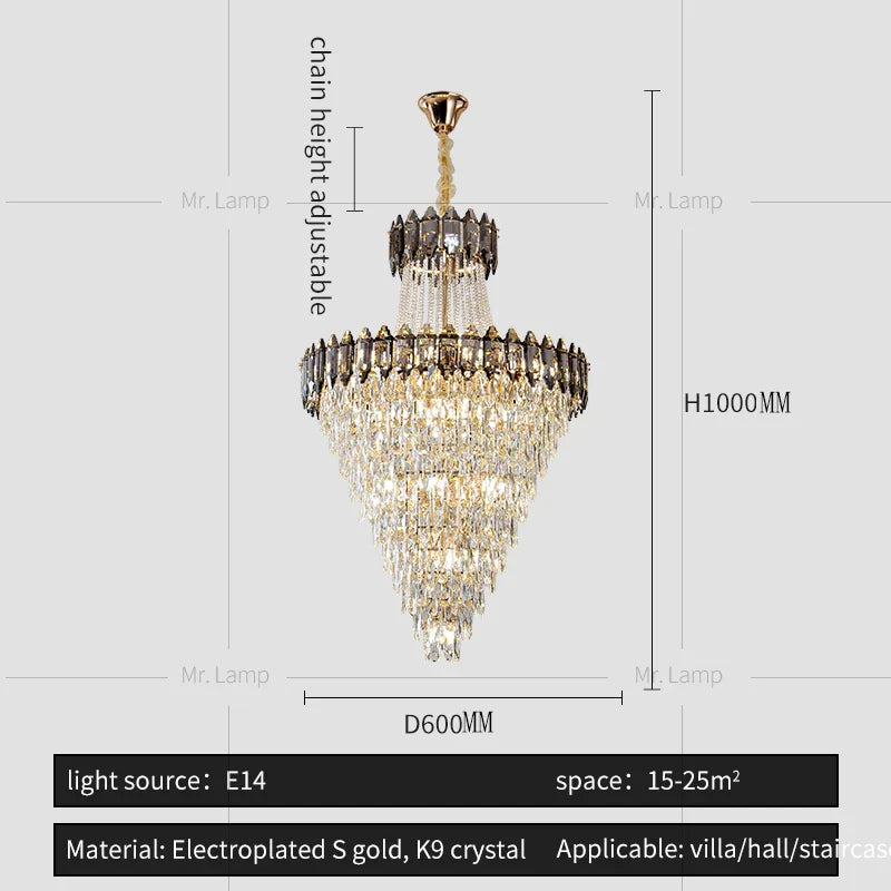 Afralia™ Postmodern Crystal Chandelier for Luxe Spaces