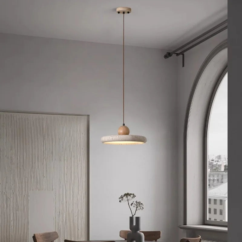 Afralia™ LED Wood Pendant Lamp Dining Living Room Adjustable Light Fixture