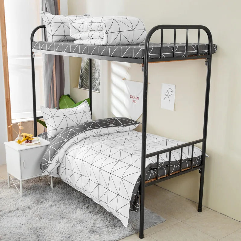 Afralia™ Soft Microfiber Double Duvet Set with Queen Bedsheet - Comforter Cover Set