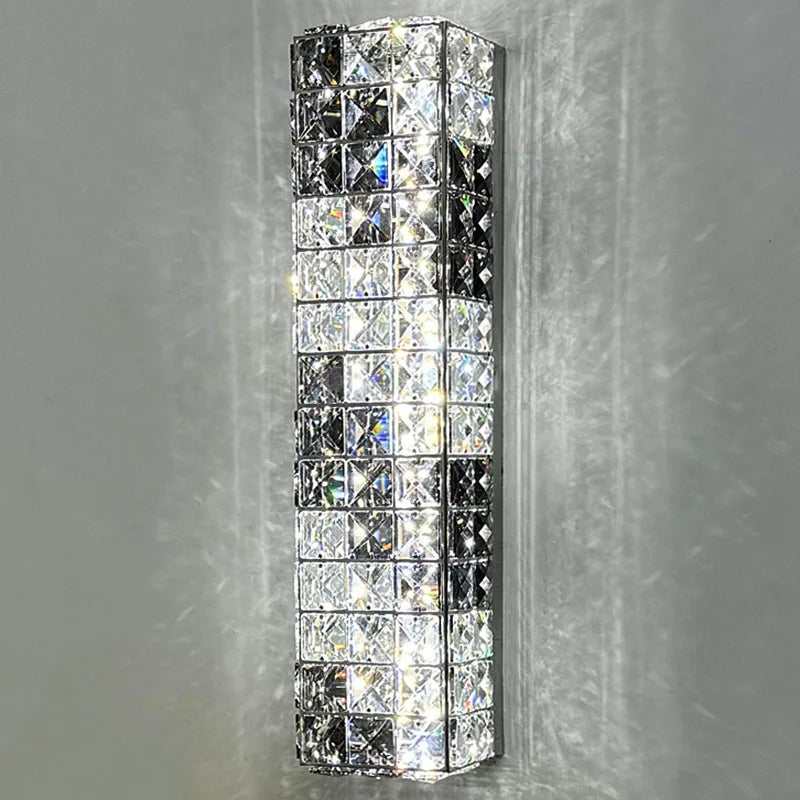 Afralia™ Crystal Mosaic Wall Lamp: Elegant LED Lighting for Living Room, Bedroom, and Hotel Lobby
