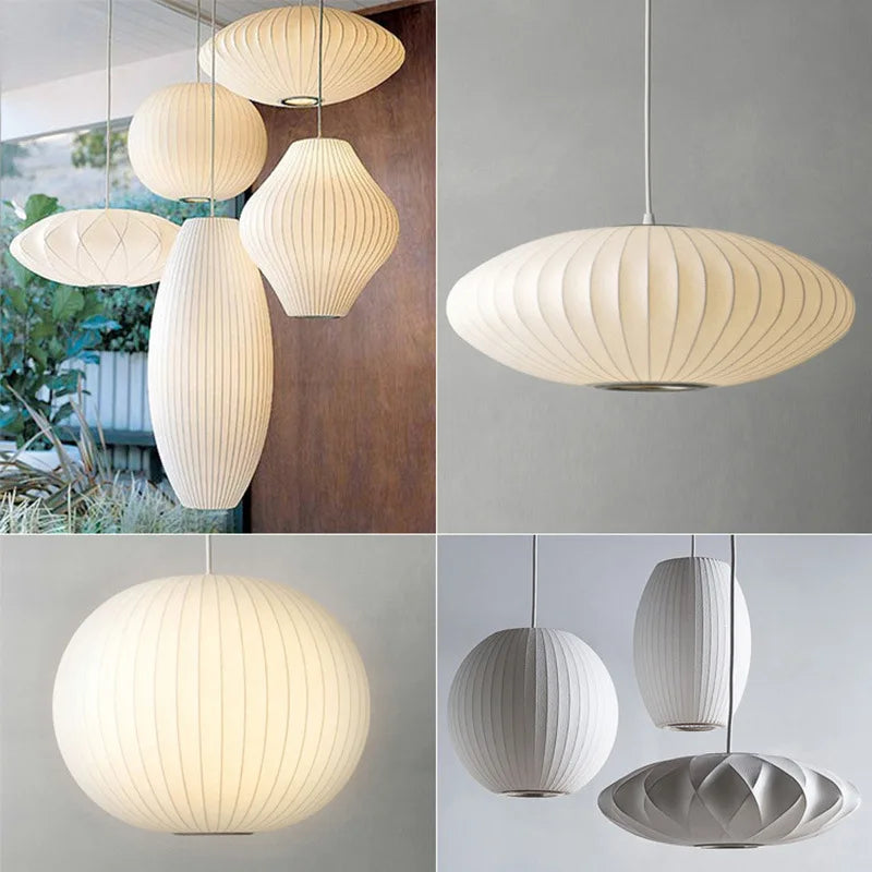 Afralia™ Silk Pendant Lamp: Elegant LED Lighting for Home, Hotel, and Restaurant