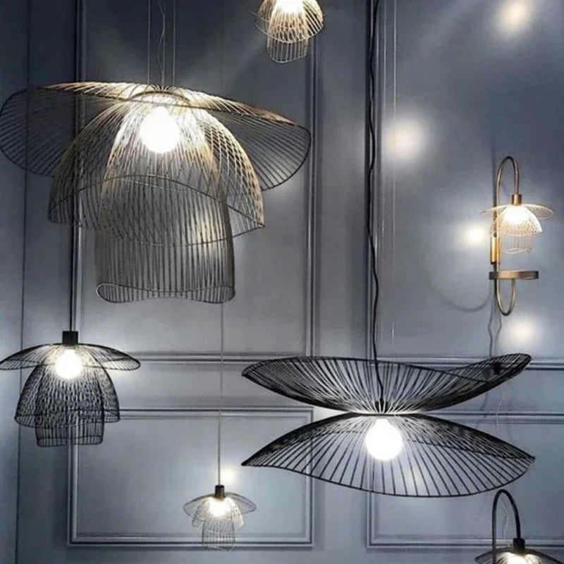 Afralia™ Mesh Metal LED Pendant Chandelier for Home Decor