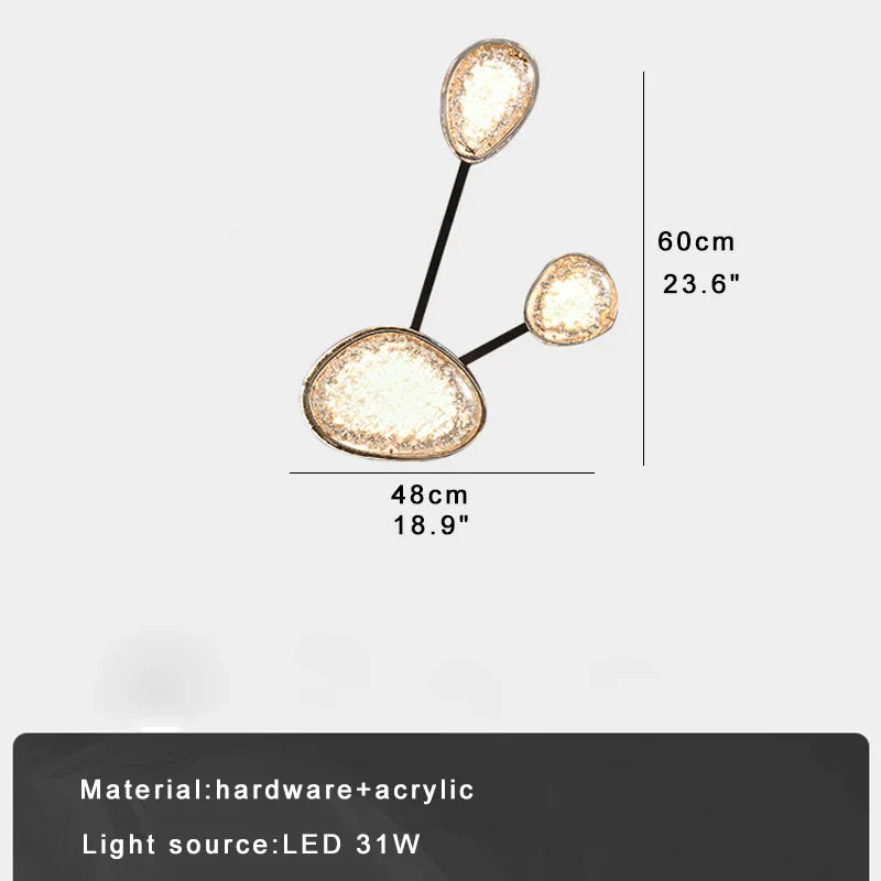 Afralia™ Modern Luxury LED Wall Sconce Dimmable Ceiling Light Large Designer