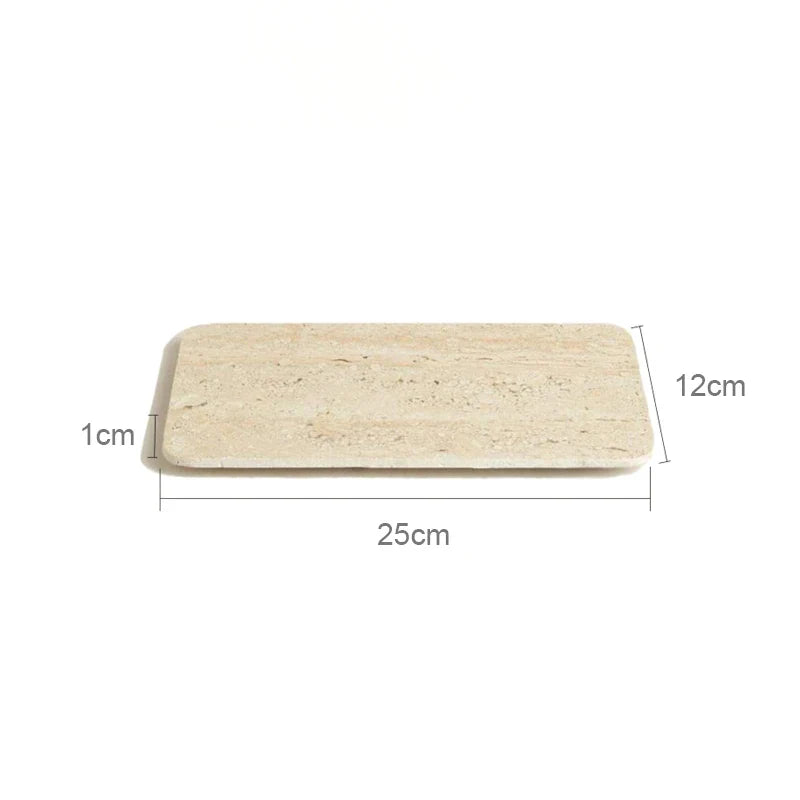 Afralia™ Marble Tray for Vanity, Dresser, Kitchen Sink- Organizer for Soap, Candle, Perfume