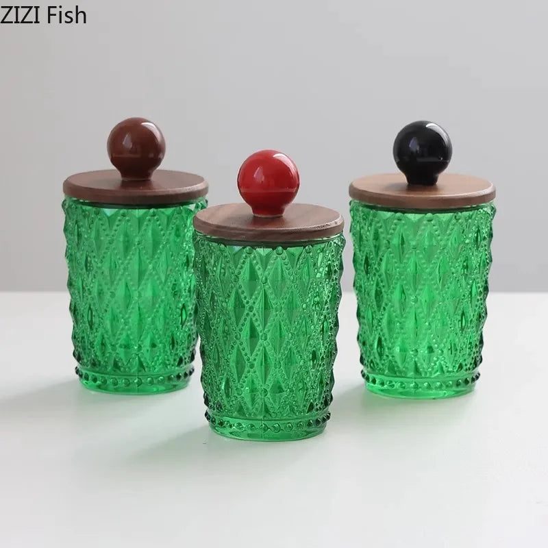 Afralia™ Ceramic Ball Storage Jar with Walnut Lid for Jewelry and Accessories