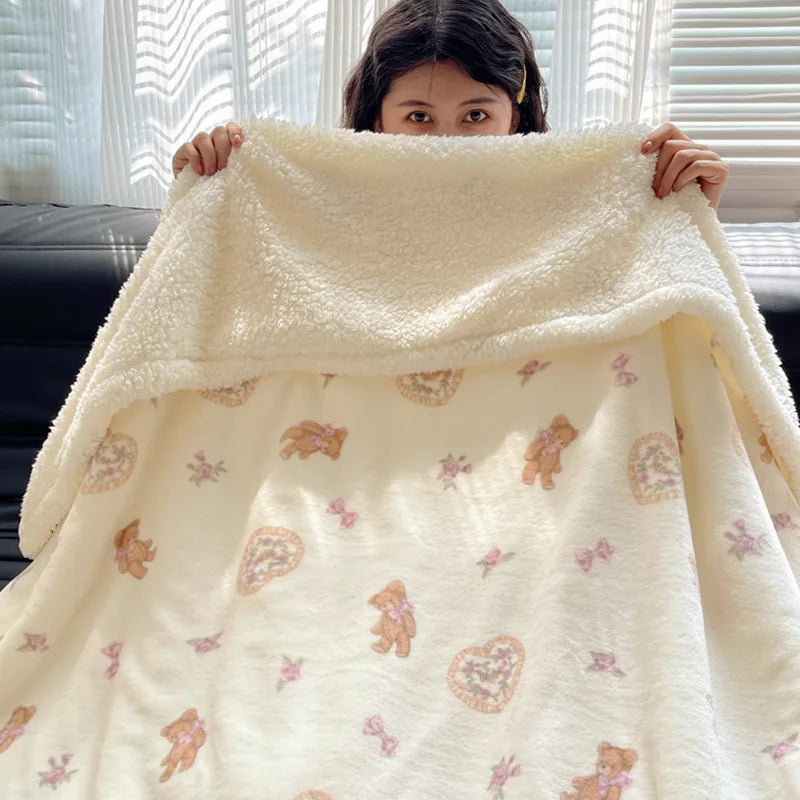 Afralia™ Cozy Fleece Blanket | Multi-Use Office & Home Shawl | Soft & Warm Blanket