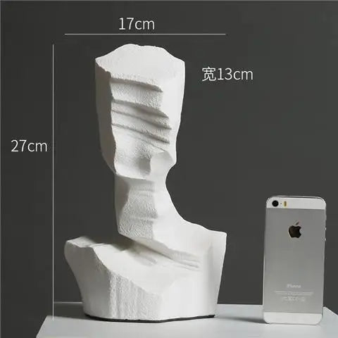 Afralia™ Abstract Characters Sculpture Decoration for Modern Living Room Hotel Entry Wine Cabinet
