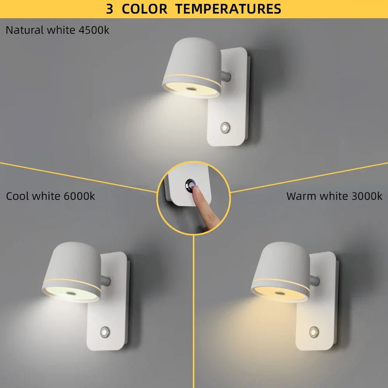 Afralia™ Dimmable LED Wall Sconce with Adjustable Brightness and 3-CCT Rotation