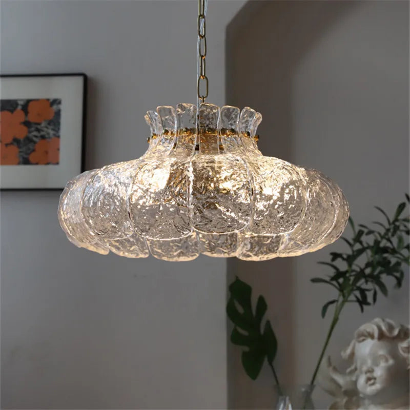 Afralia™ Glass French Pendant Chandelier for Dining Room Bedroom Bar Decor