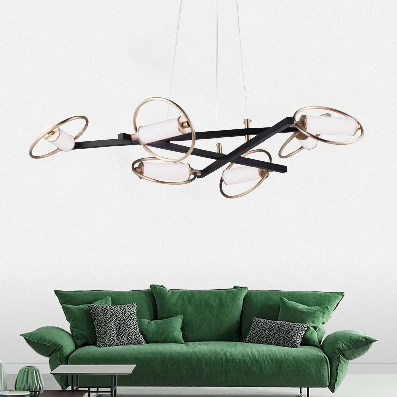 Afralia™ Circular Ring LED Ceiling Chandelier for Home Decor - Modern Living Dining Room Pendant Light