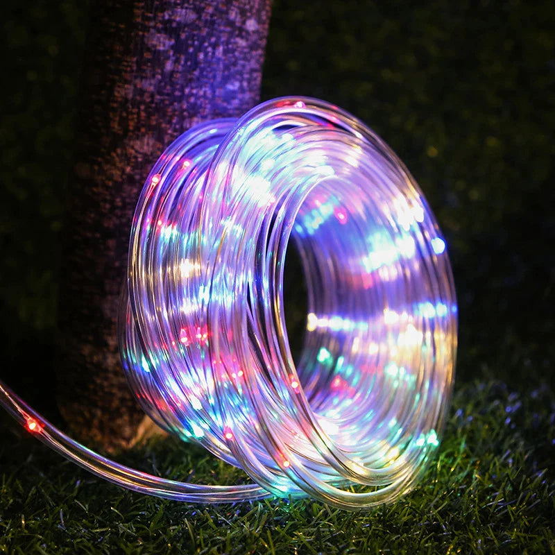 Afralia™ Solar LED Rope String Light: Waterproof Copper Wire Fairy Lamp for Garden, Christmas, Party