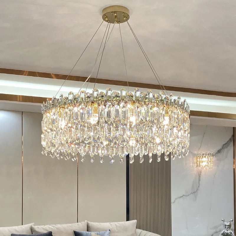 Afralia™ Crystal Pendant LED Chandelier | Home Decor Ceiling Light Fixture