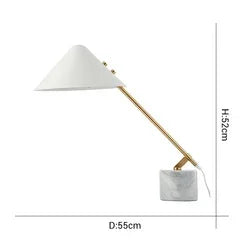 Afralia™ Marble Base Nordic Modern Table Lamp for Living Room, Bedroom, and Offices